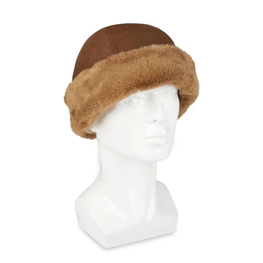 Isotoner Women’s Cognac Microfiber Water Repellent Hat L/XL